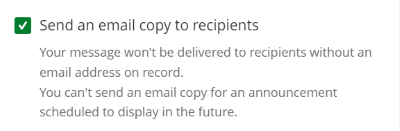 Click on "send an email copy to recipients"