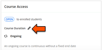 Course Duration: ongoing. An ongoing course is continuous without a fixed end date